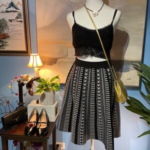 Philosophy Black and White Skater Skirt